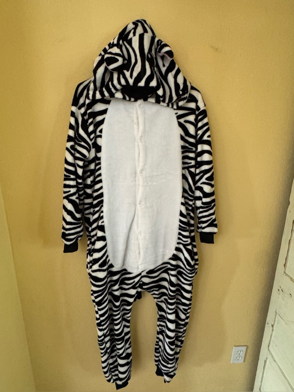 Zebra Onesie Costume Size Adult Small